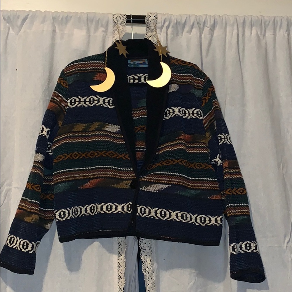 Shaver Lake crop festival print jacket
